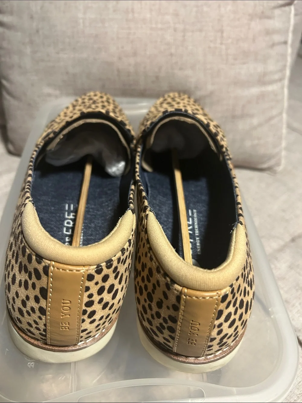 Dr. Scholl's Tan and Black Cheetah Print Loafers